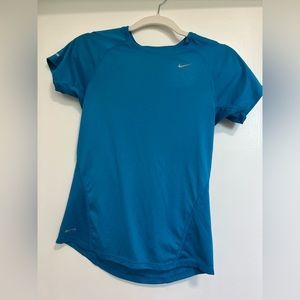 Nike Dri-fit bright blue short sleeve shirt